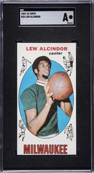1969-70 Topps #25 Lew Alcindor Rookie Card - SGC AUTHENTIC